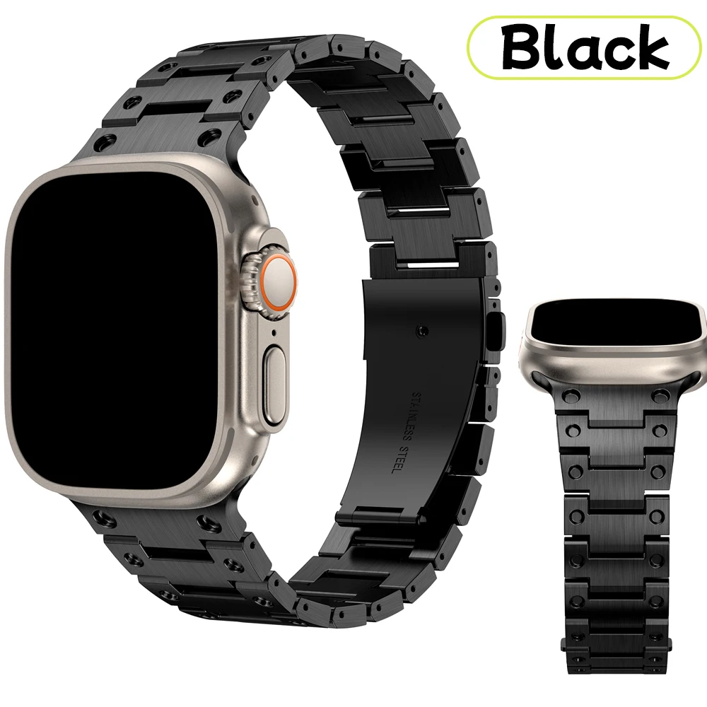 Metal Strap for Apple Watch ultra 49mm Band 45mm 41mm 44mm 40/38MM Stainless Steel smart watch wristband For iWatch 8 5 6 7 se 3