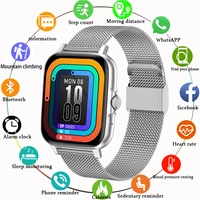 new nfc women smart watch men 1 69 color screen full touch fitness tracker bluetooth call smart clock ladies for android i