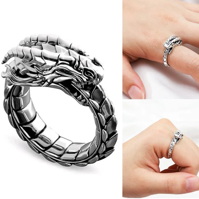 

Кольцо с драконом в винтажном стиле для женщин и мужчин