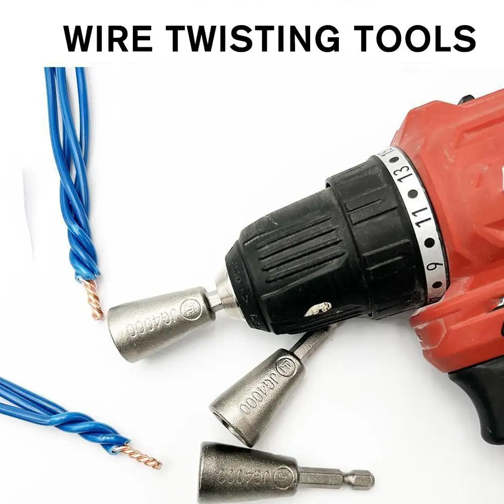 

Wire Twisting Tools 6mm Hexagonal Handle Electrician Quickly Twister 1.5-6 Square 2-6 Way Twister Wire for Power Drill Drivers