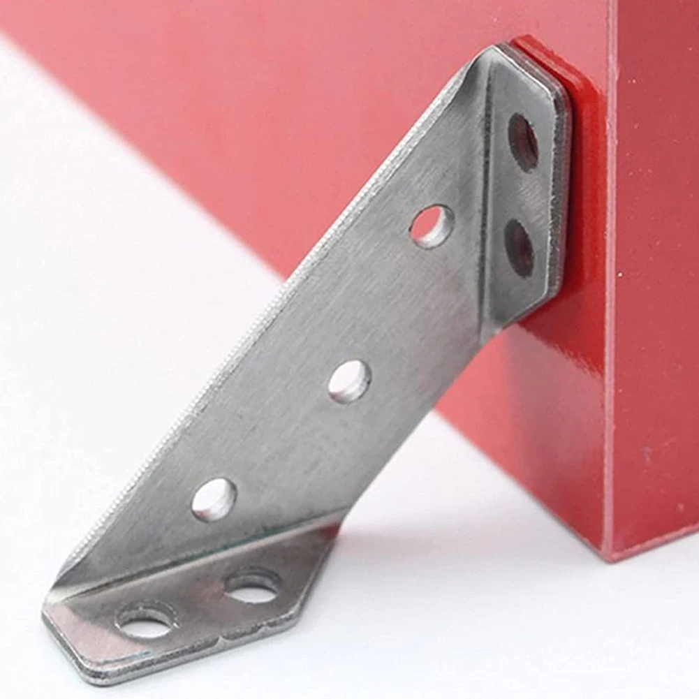 

4Pcs Corner Brackets Stainless Steel Angle Protector Right Angle Corner Stand Furniture Hardware Cover Triangle Corners Bracket
