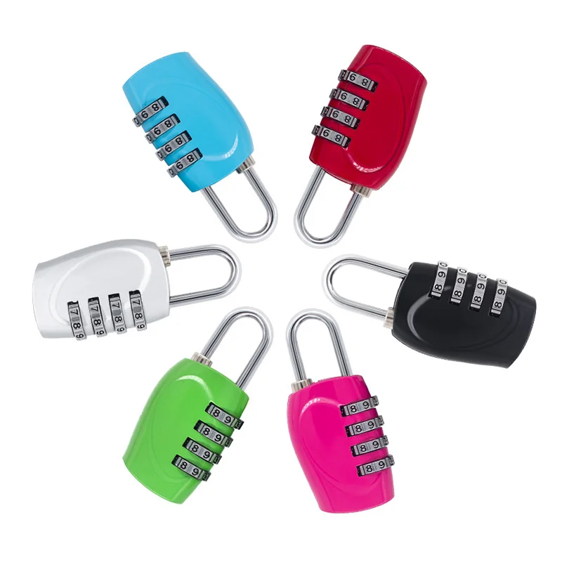 

60pcs 4 Dial Digit Password Lock Combination Suitcase Luggage Metal Code Password Locks Padlock Safe Anti-Theft Cijfersloten