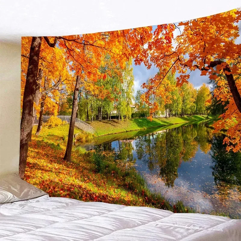 Осенний фон с листьями для детской комнаты