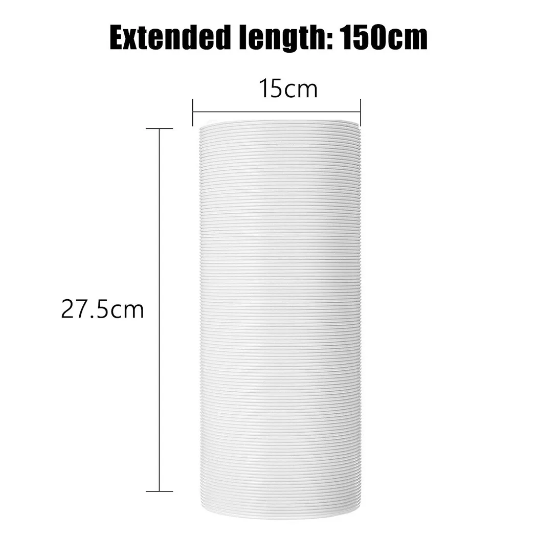 

1.5M Exhaust Hose 15cm Diameter Portable Air Conditioner White Steel Wire Vent Pipe Outlet Extend Accessories DIY Parts