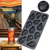 skull molds flexible silicone ice cubes maker reusable cool ice cube molds for whiskey cocktails vodka and juice beverages 10