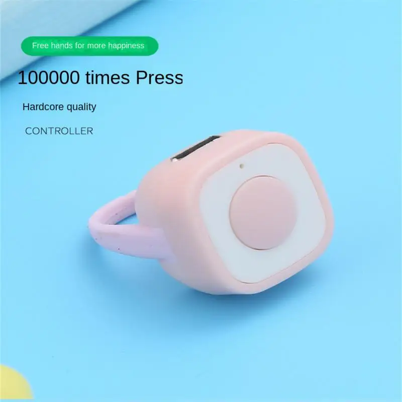 

Fingertip Button Remote Control -compatible Portable Fingertip Video Controller Flip Click Video Ring Selfie