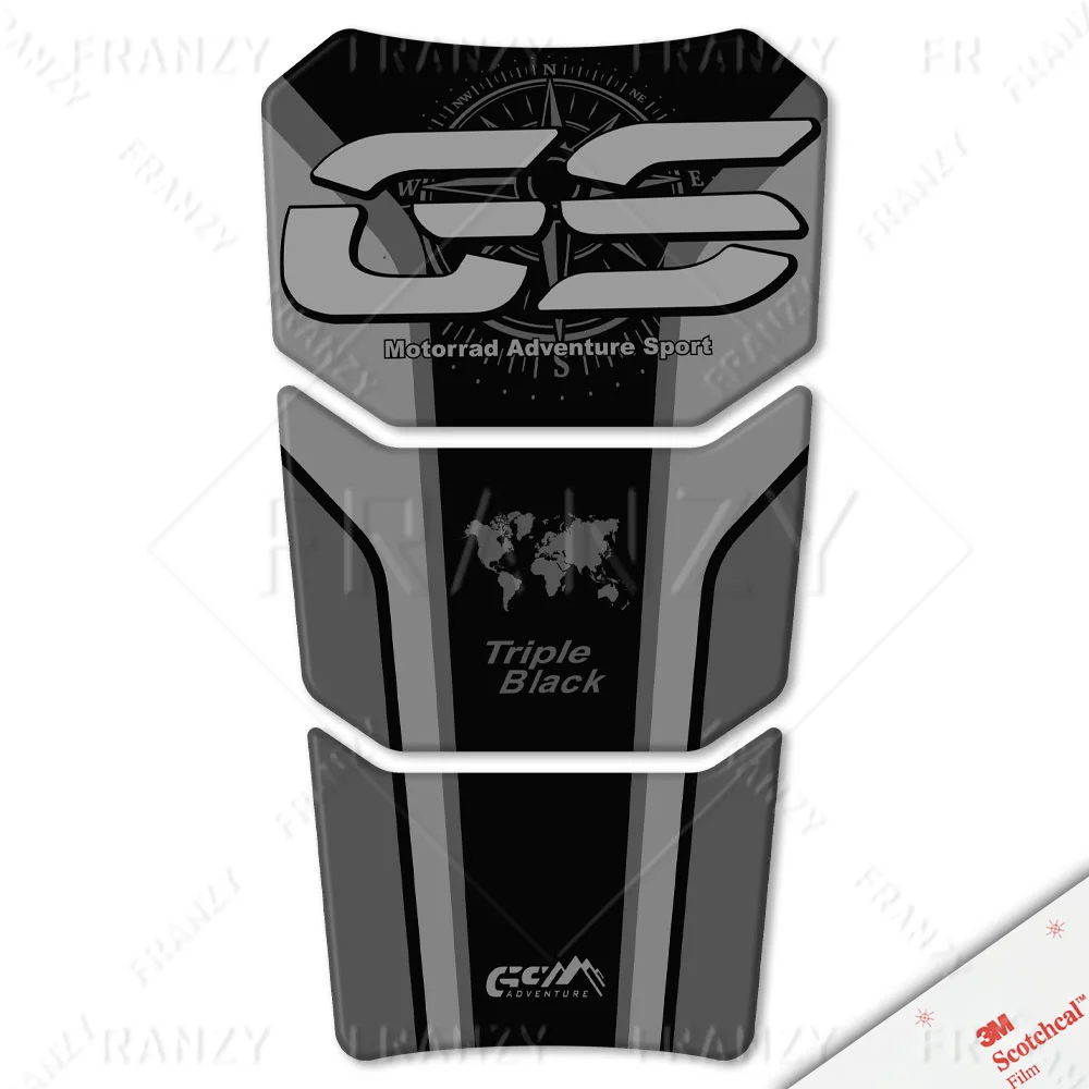

Для R1200GS ADV R1250GS R 1250 GS Adventure 3D наклейка на бак мотоцикла, защитная тройная черная наклейка 40 лет, 2022 2023