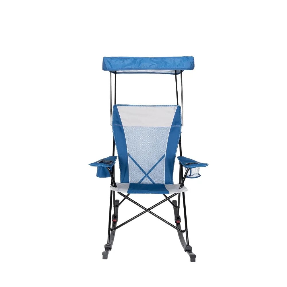 S Blue And Grey Lightweight Chair Mesh Tension Rocking Camp 