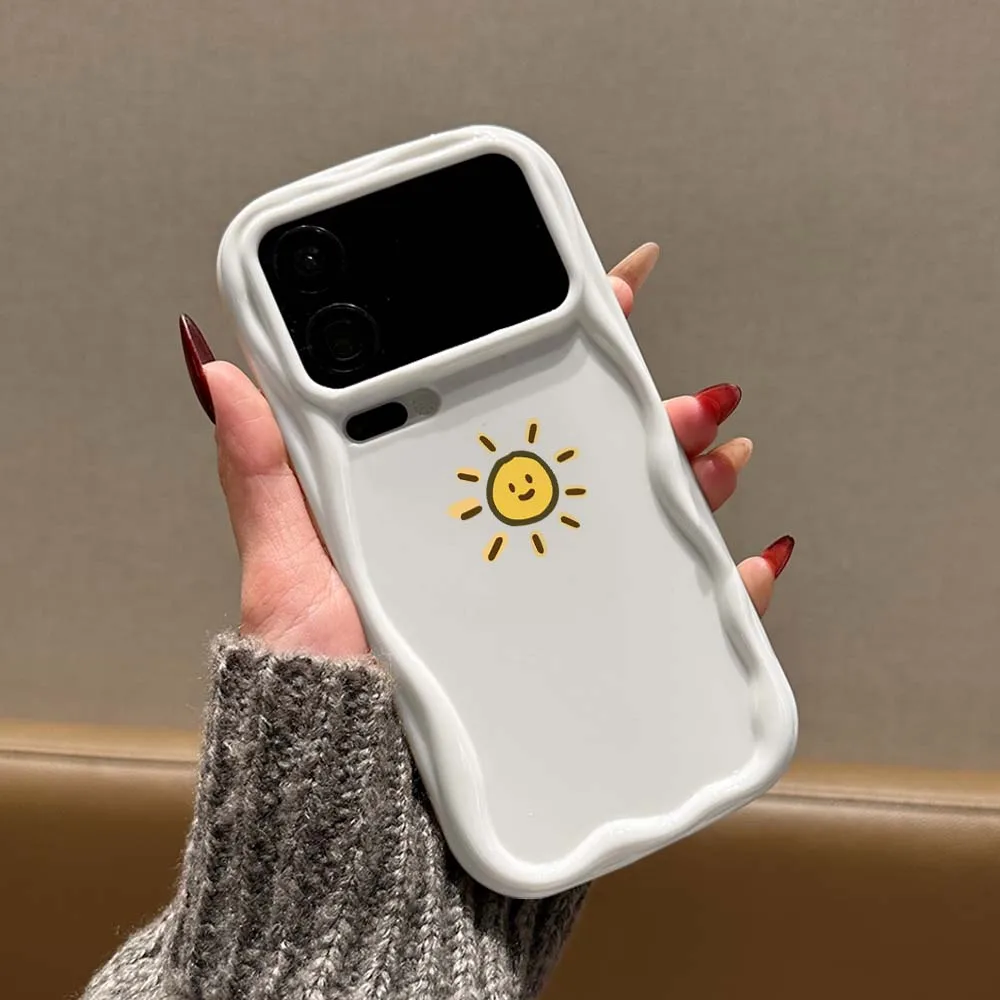 Фото Забавный мультяшный чехол для телефона с солнцем и луной для Xiaomi Mi 17 15 15T 14 14T 13 13T 12 12T 11 Pro Max Ultra Lite, мягкий, волнистый, с эффектом масляной пленки №5