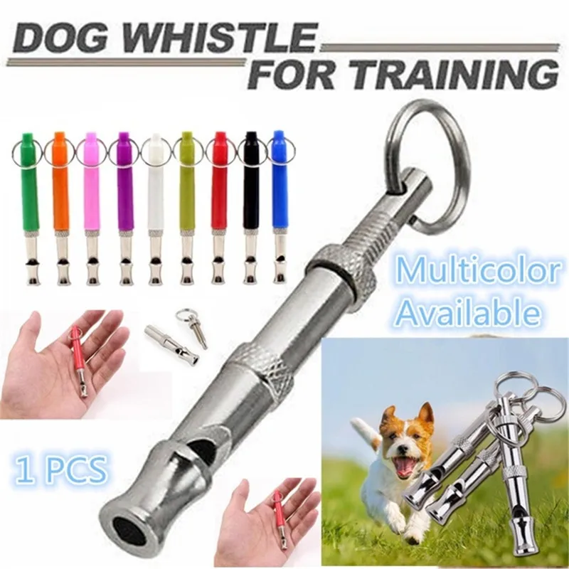 

New Ultrasonic Pet Dog Puppy Whistle Sound Obedience Training Key Ring Trainer