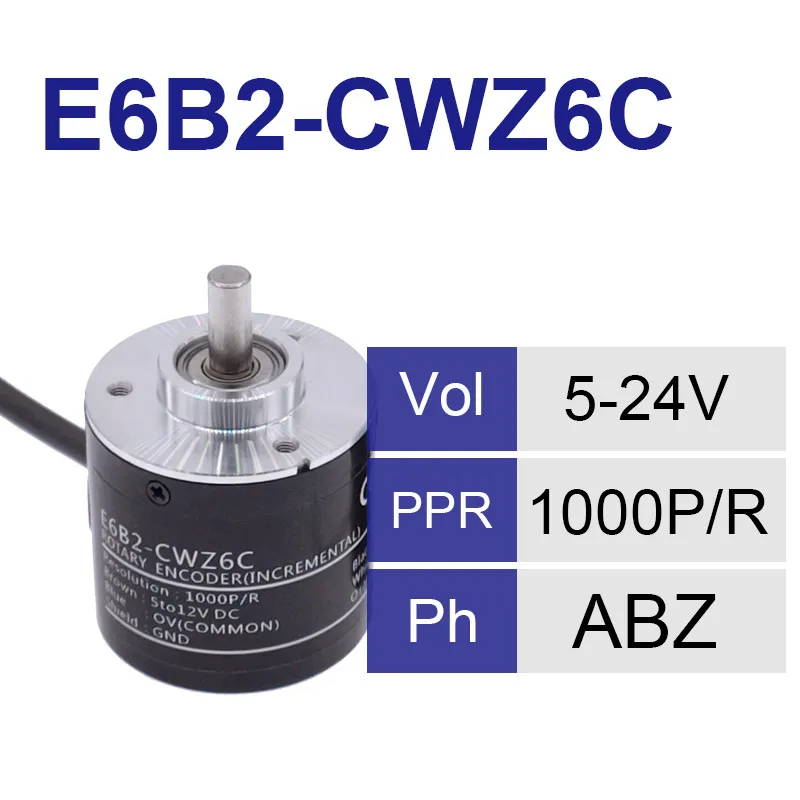 

E6B2-CWZ6C Codificador rotativo, 10, 20, 30, 40, 50, 60, 100, 600, 720, 1024, 1200P/R, 5-24V, 5-24V, искусственный NPN CC, прерыватель girato