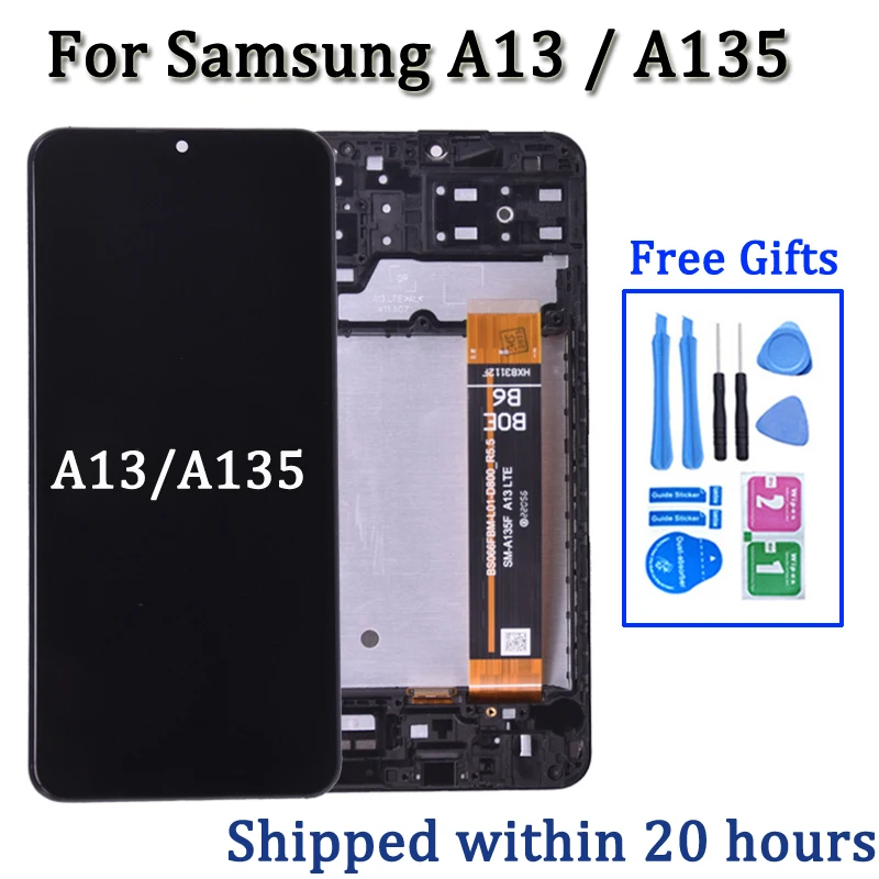 Дисплей 6 ''для Samsung A13 4G A135 ЖК-дисплей с сенсорным экраном и дигитайзером для