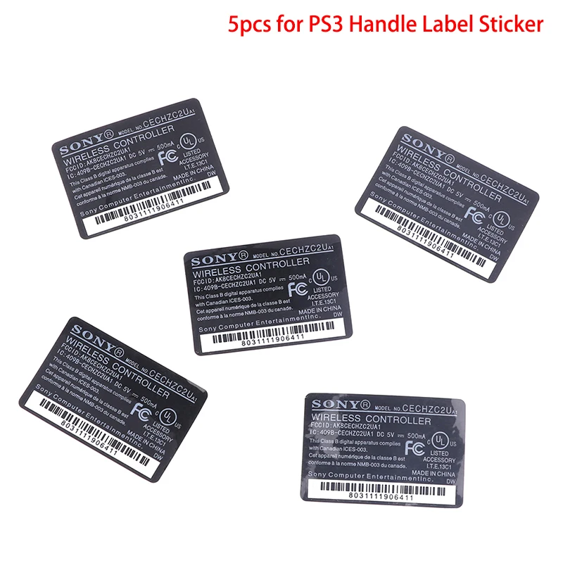 5Pcs PS3 Wireless Controller Label Sticker Console Label Sticker Shell Lable Seals Sticker Controller Back Sticker Accessories
