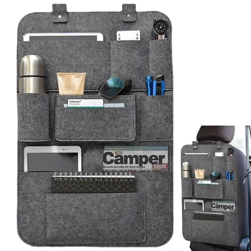 

Органайзер для хранения на автомобильное сиденье, противоударный протектор на заднее сиденье, водонепроницаемый и прочный органайзер на автомобильное сиденье, противоударный коврик с несколькими карманами