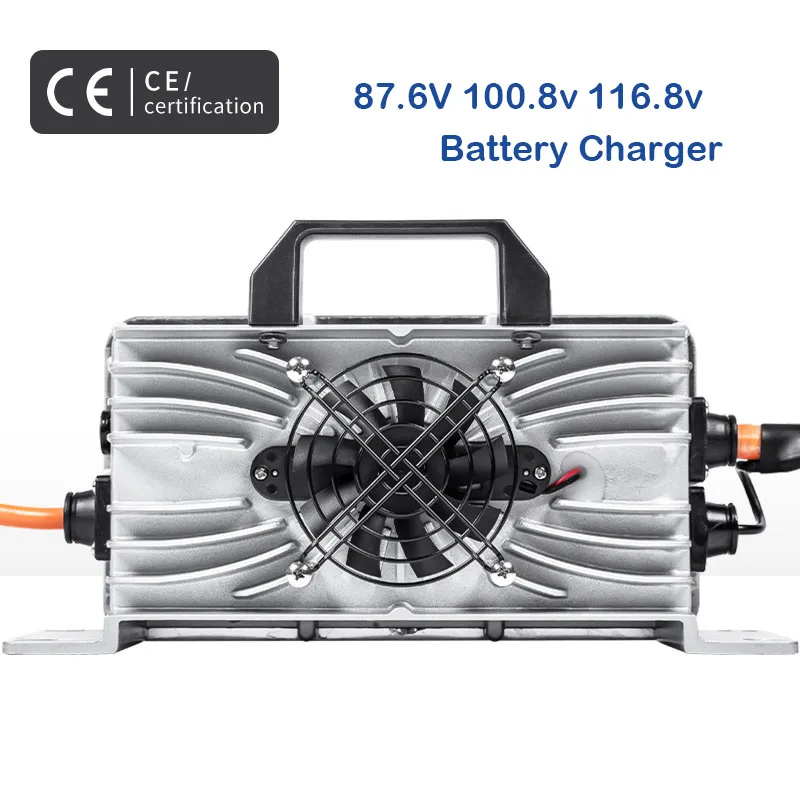 

Electric Car Scooter 87.6V 116.8v 96.6v 102.2v 100.8v 109.2v 113.4v18A 117.6v 108V20A Battery Charger Waterproof LiFeP04 Charger