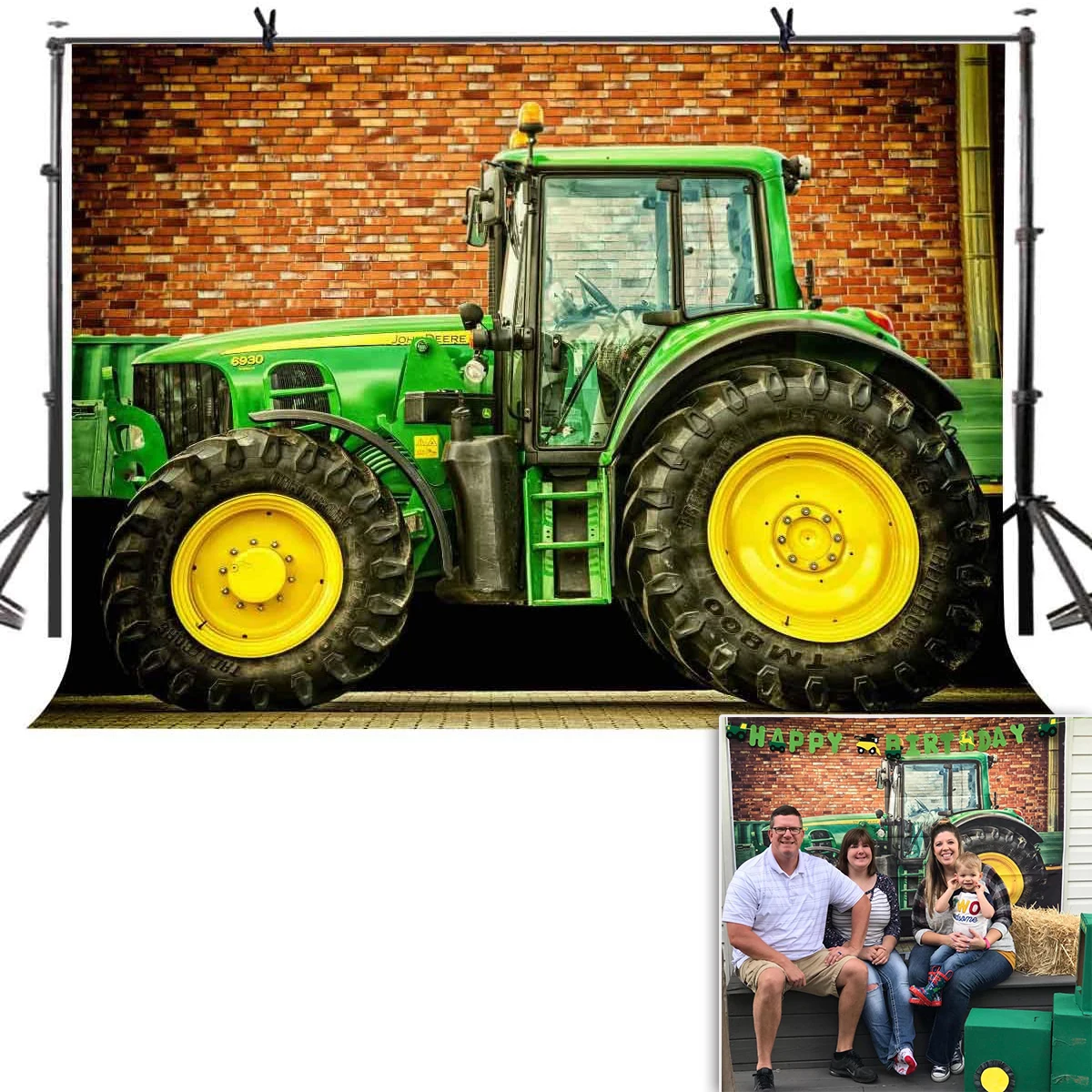 

Трактор для сельской фермы, проекционный баннер для фотосъемки, Декор, Товары для детей, Детский праздник для новорожденных