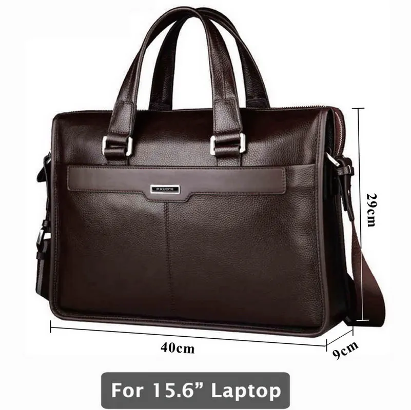 

Briefcase, Men Bag 15.6 Bag, Leather Leather For 15.6 Notebook Genuine Computer, Inch Laptop Inch Laptop