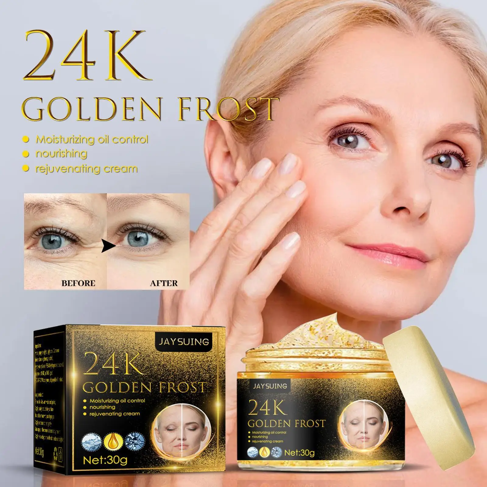 

24k Gold Anti-wrinkle Cream Lifting Moisturizing Fade Women Nourishing Fine Face Firming Cream Skin Care Line N9g9