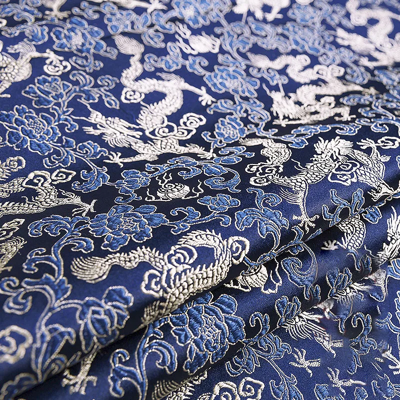 0 5*1 5 м Ретро Стиль узор в виде дракона вышитые парча шелковой атласной ткани для