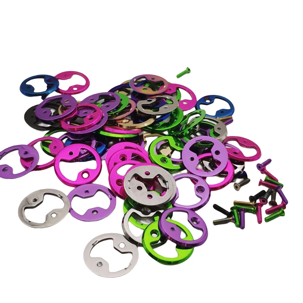 

2pcs Pedal Plate Bow Titanium Alloy Made Both Primary Colors Dull Polishing Treatment On The Surface Bike Accessories For WAHOO