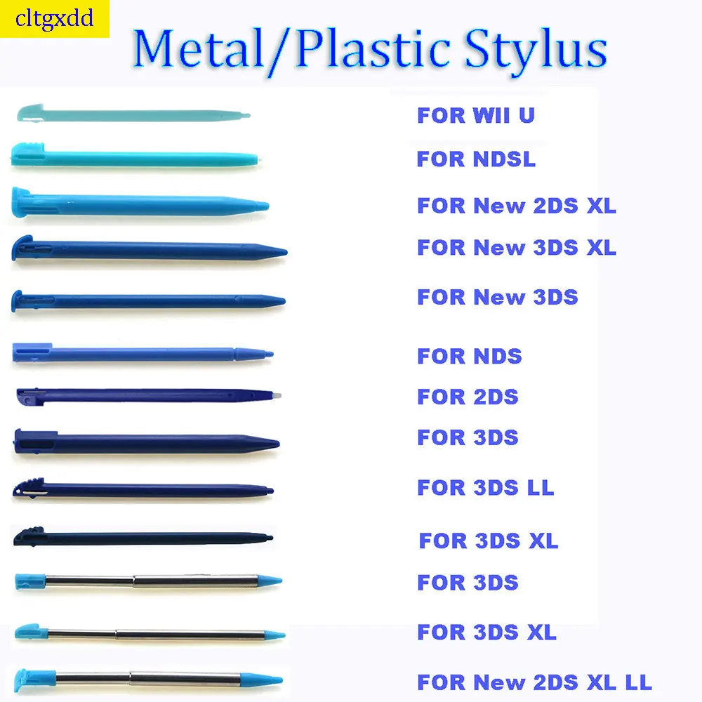 

1PCS Blue Metal Retractable Stylus Plastic Stylus Touch Screen Pen for 2DS 3DS New 2DS LL XL New 3DS XL for NDSL NDSi NDS Wiiu