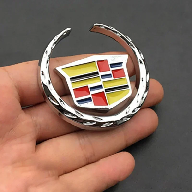 Металлическая автомобильная наклейка, передняя и задняя боковая эмблема, значок для Cadillac Logo Escalade CTS ATS SRX XTS XT5 STS CT5 CT6 BLS XLR, аксессуары