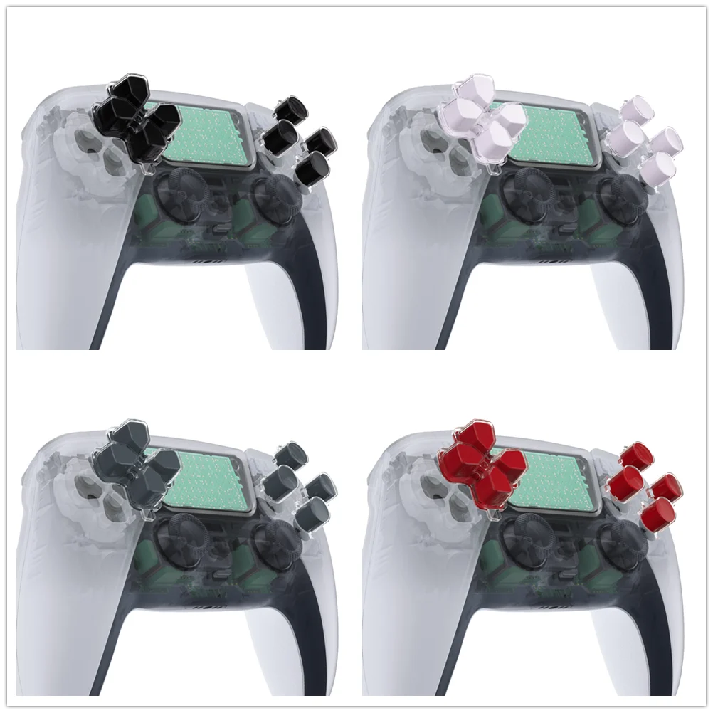 

eXtremeRate Two-Tone Custom Dpad Action Buttons Replacement No Letter Imprint D-pad Face Buttons Compatible with ps5 Controller