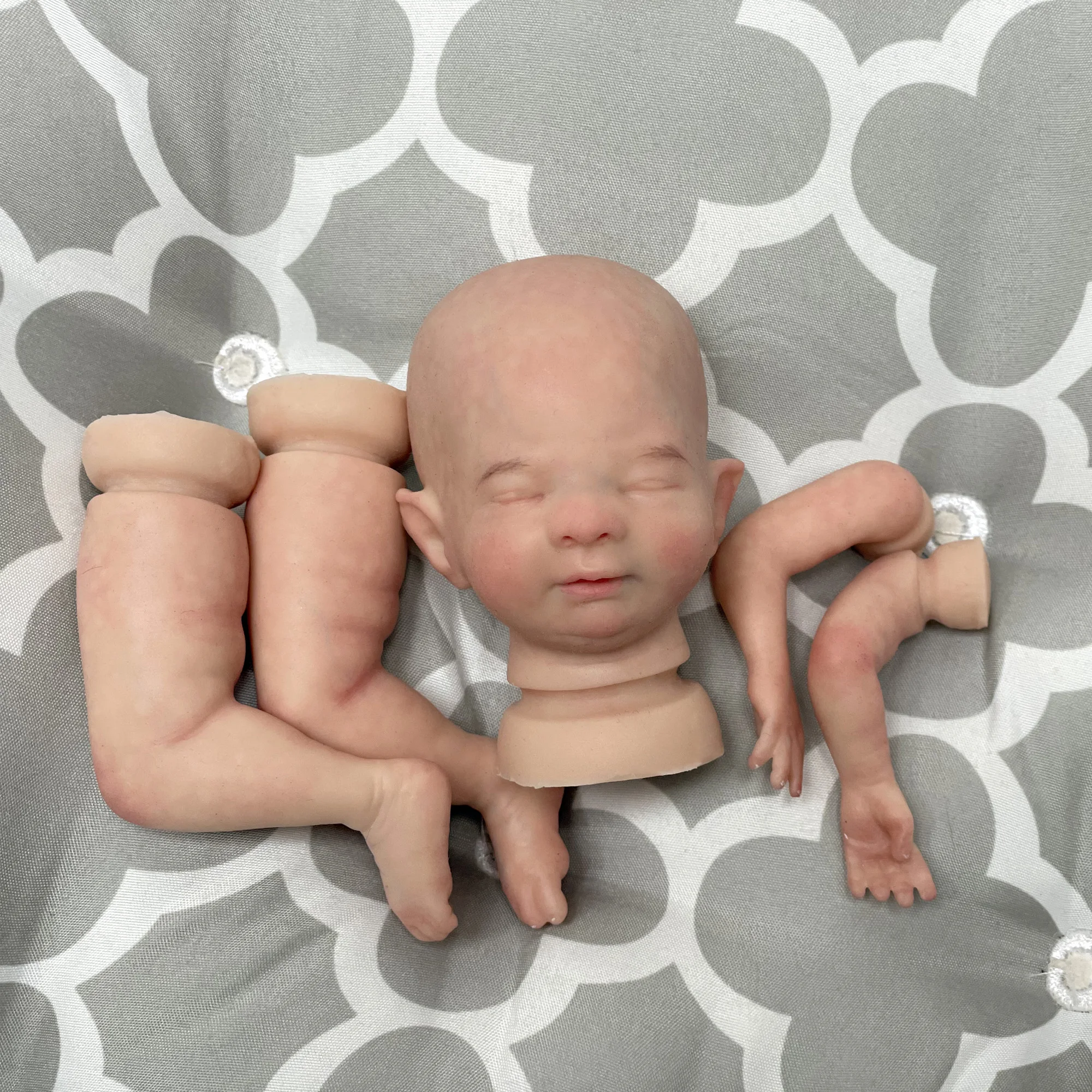 Mini Reborn Baby Kits 20CM Full Soft Solid Silicone Bebe Reborn Doll Kit Painted Artist Reborn Doll Kits Bebé Reborn De Silicona