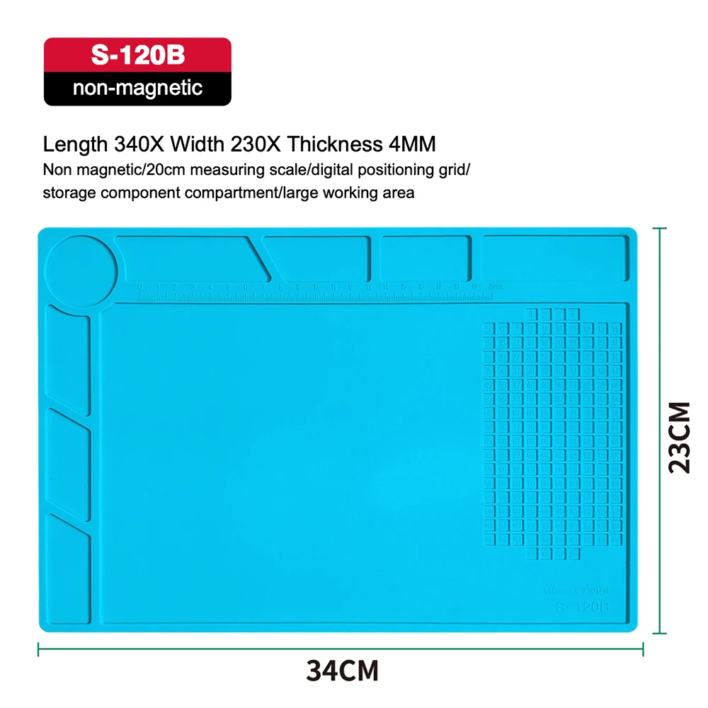 Термостойкий силиконовый коврик для пайки JCD Soldering Silicone Mat