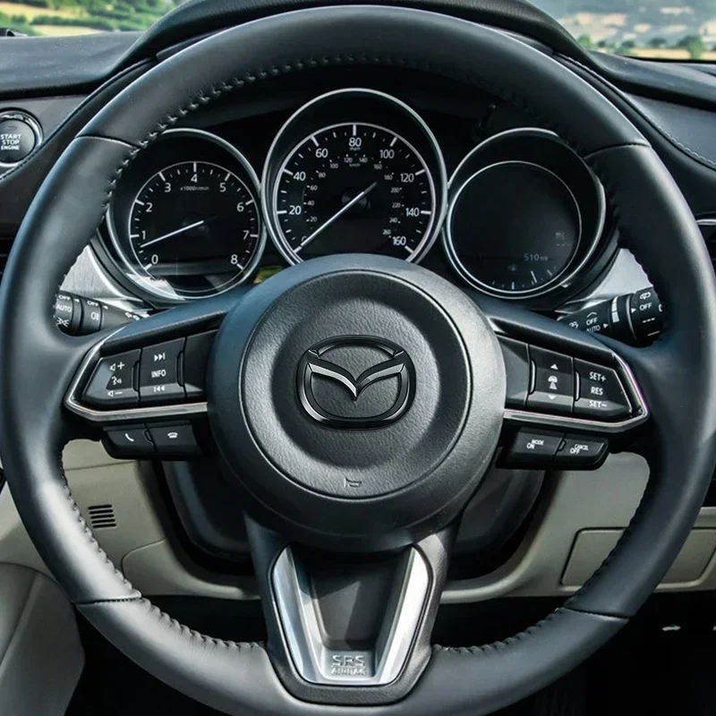 Металлическая Наклейка на руль автомобиля для Mazda Axela 323 CX5 CX3 CX6 RX7 MX5 CX9 CX7 эмблемы