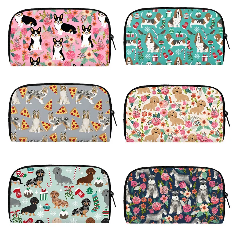 

Lovely Pizza Dog Pattern Coin Purse Women Long Wallets Cute Cartoon Pet Dog Money Bag Key Card Storage Bags Gift