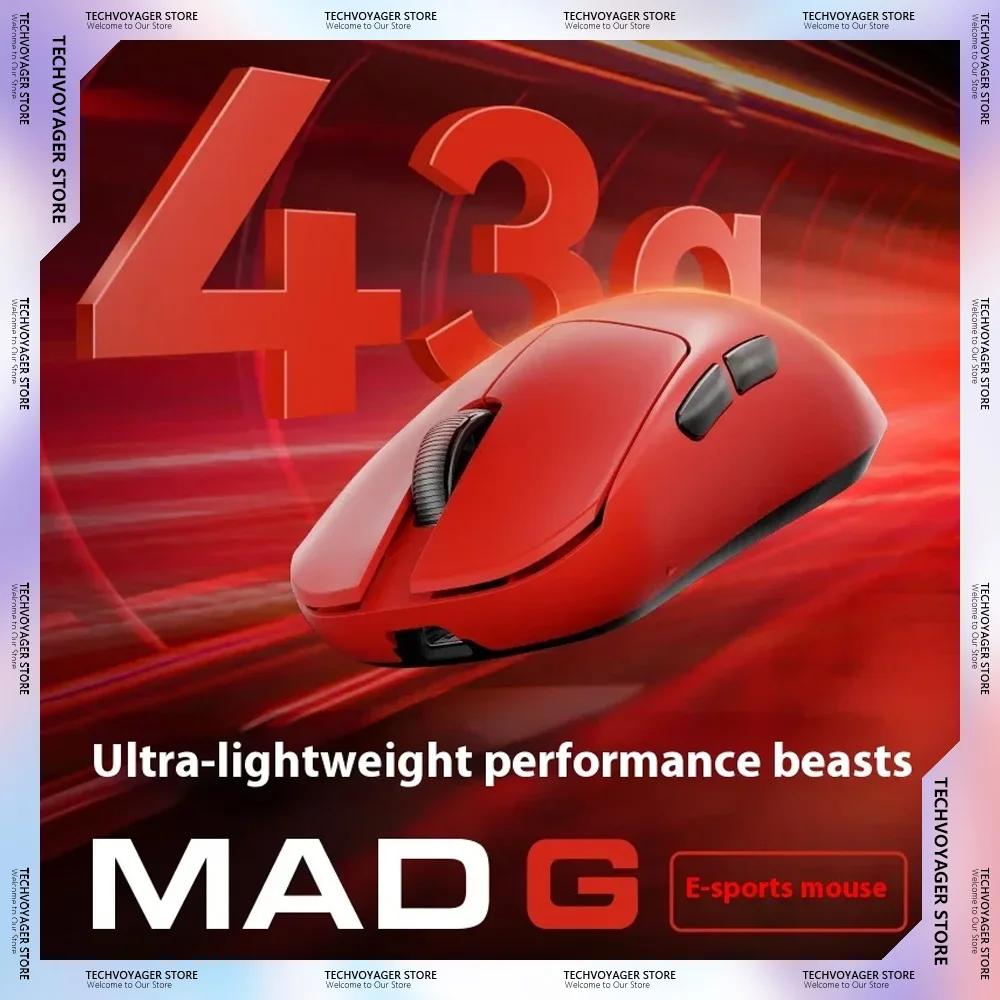 Игровая мышь MADLIONS VXE MAD G MAX PAW3395 8k легкая беспроводная двухрежимная на заказ