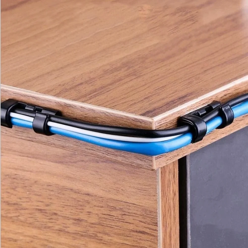 

16/20pcs Cable Organizer Clips Cable Clips Management Cable Organizer ABS Wire Cord Holder USB Charging Data Line Protector