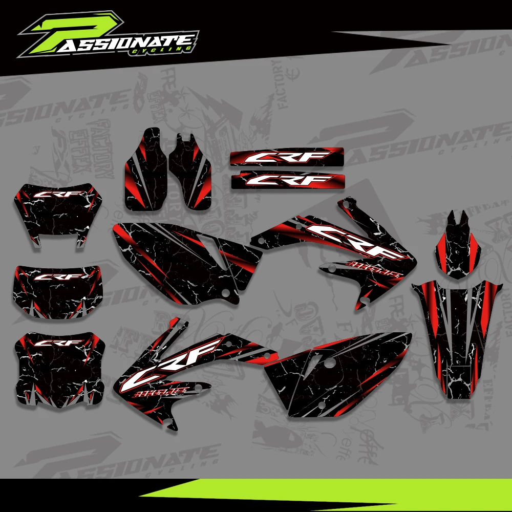 Для Honda CRF450X 2005-2016 2006 2007 2008 2009 2010 2011 CRF 450X 450 X мотоциклетная графика фоновая наклейка наклейки на заказ