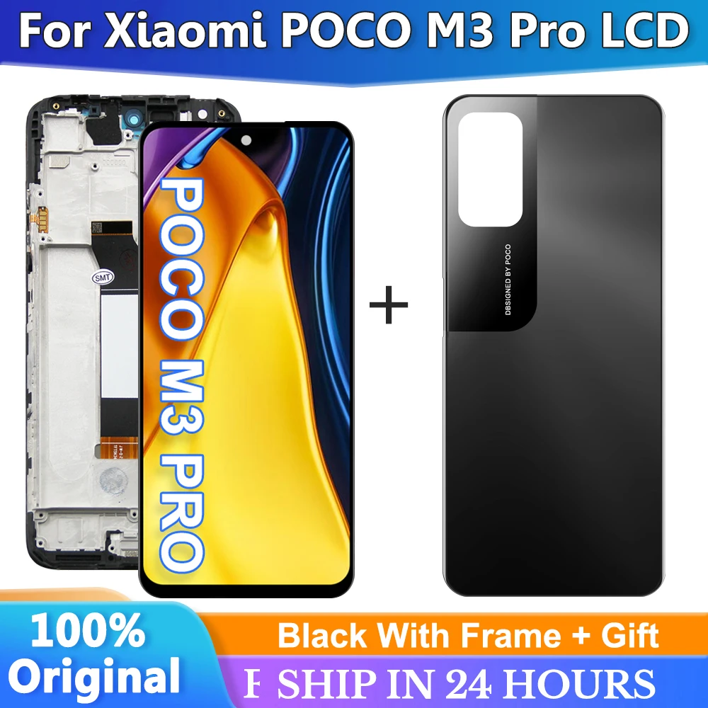 6,5 'Оригинальный ЖК-дисплей для Xiaomi Poco M3 Pro 5G M2103K19PG M2103K19PI, сенсорный дигитайзер для Poco M3 Pro, экран с рамкой