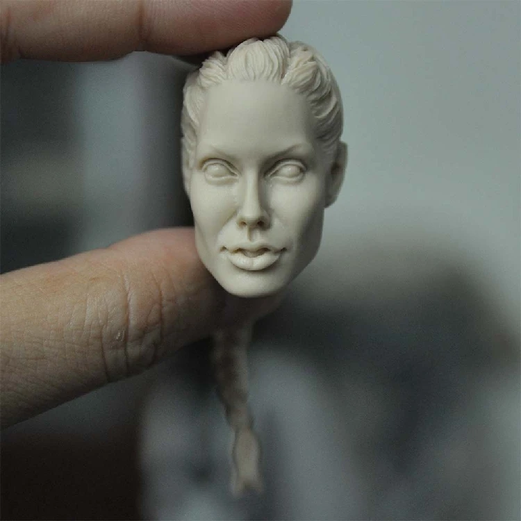 

1/6 Неокрашенная Съемная голова для женского солдата Анджелина Джоли скульптурная модель аксессуары подходит для 12 дюймовых экшн-фигурок те...