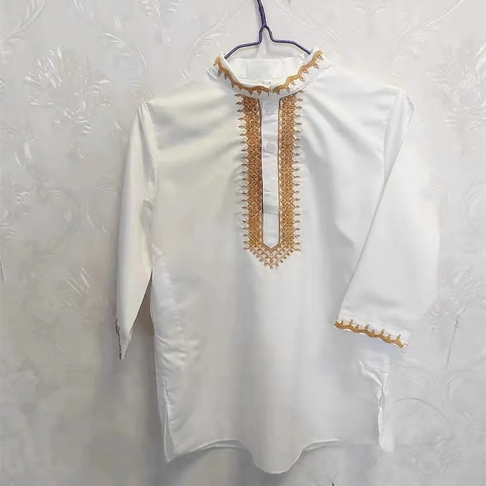 New Muslim Fashion Children Suits Arabic Abayas Dubai Tracksuit Men Pakistan Ropa Para Hombre Clothes for Men Islamic Clothing