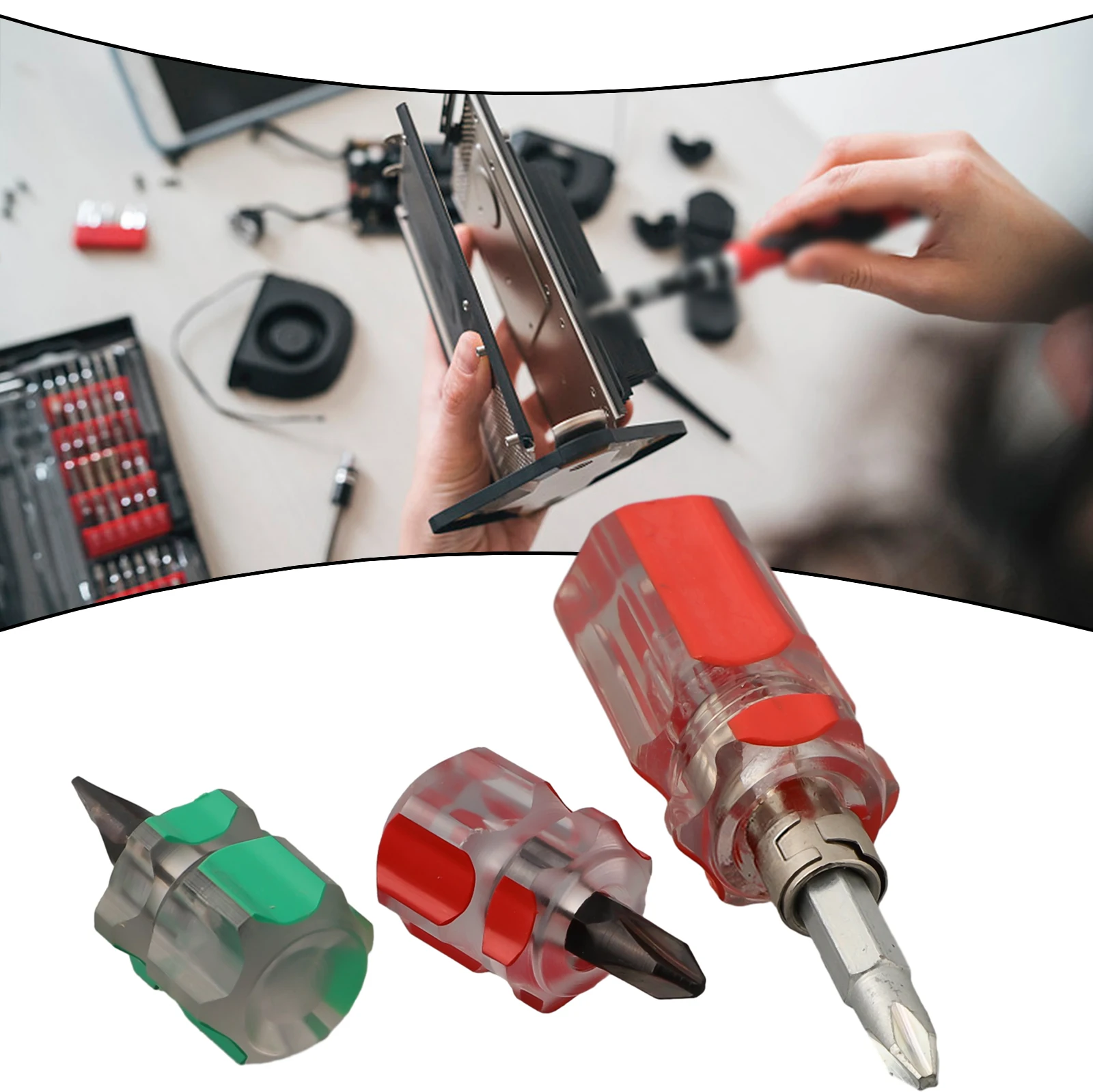 

VIBRATITE Мини-отвертки 2-в-1 стальные 3шт