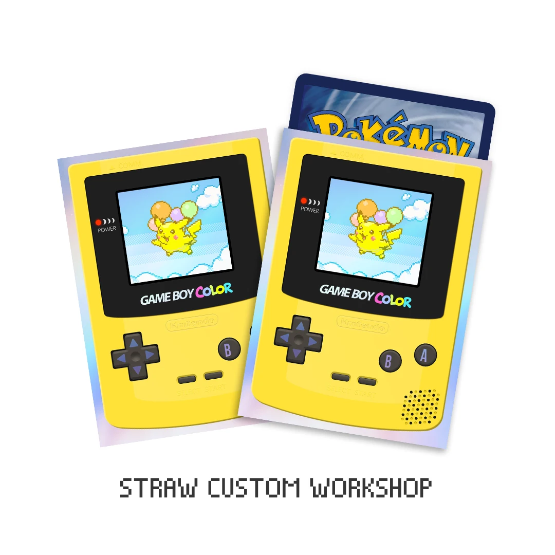 Фото 65 шт./компл. аниме игра PTCG Kawaii Pixel Card Sleeve GameBoy Color Series Rocket Pikachu Charizard Gengar коллекционные предметы подарочная игрушка №2