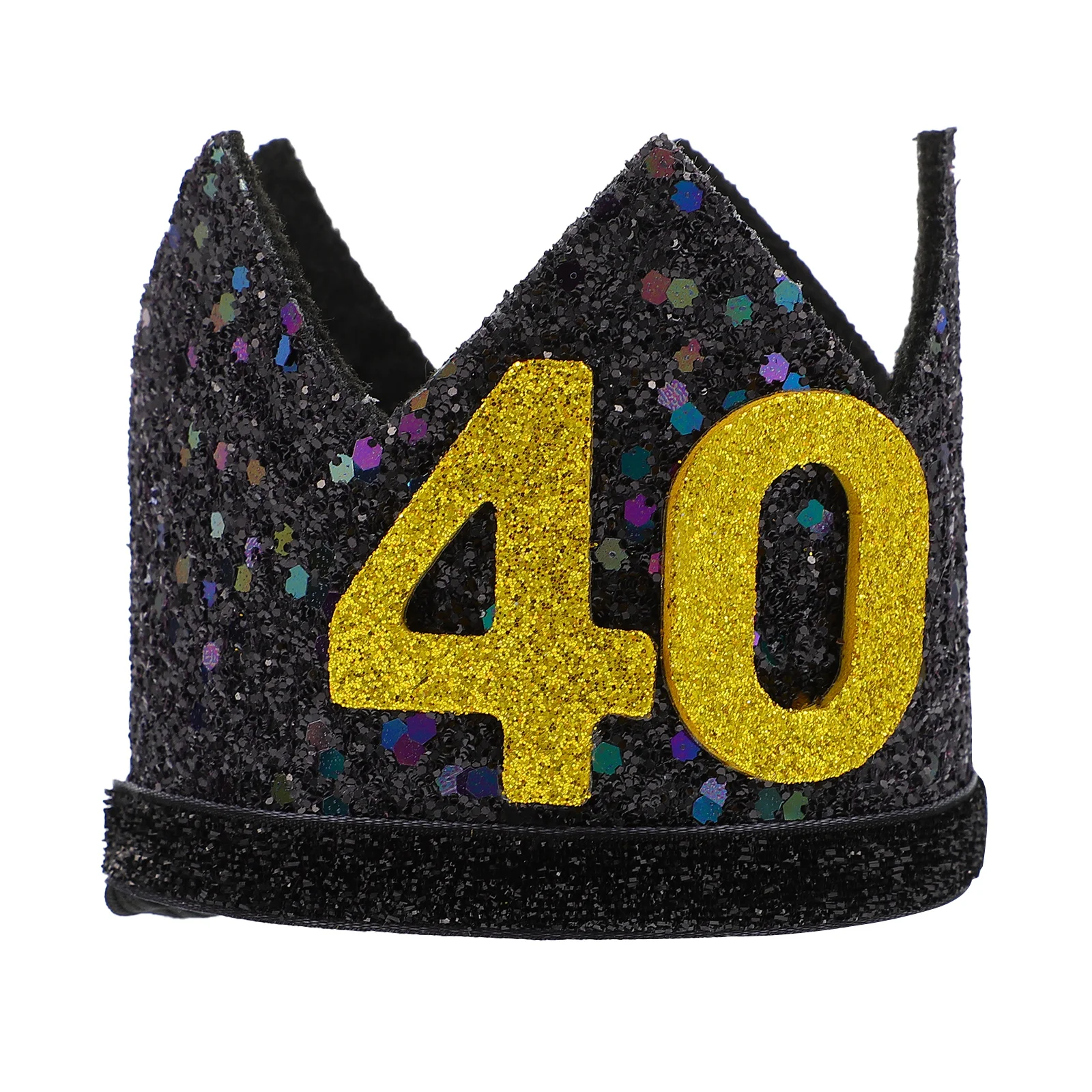 

Birthdayparty Hat 40Th Happywomen Glitter Tiara Hatsgifts Men Headbands Decorations Decor Supplies 30Th Decoration Headdress