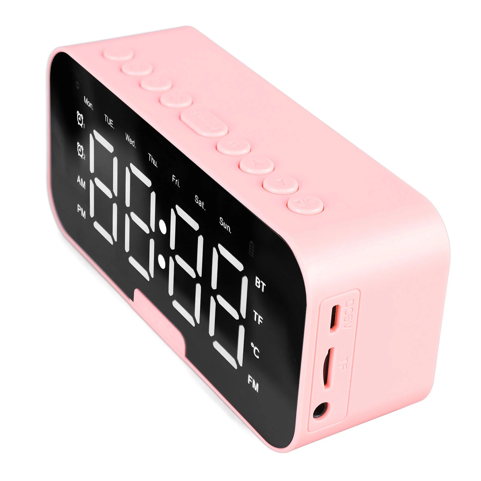 Зеркальный Bluetooth-будильник Светодиодный цифровой экран Громкий звук
