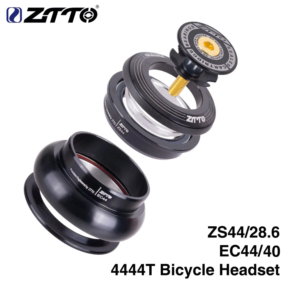 ZTTO MTB Bike Headset 44mm ZS44 EC44 CNC 1/8"-1 1/2" Straight Tube Frame to Tapered Tube Fork 1.5 Adapter Headset Bicycle parts