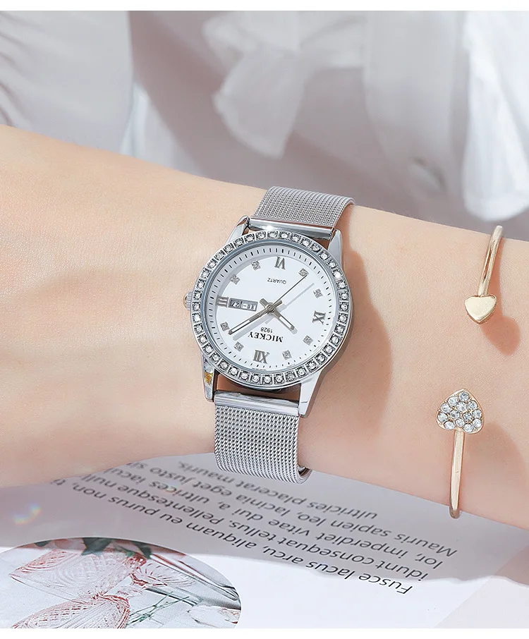 Часы наручные Disney женские роскошные маленькие водонепроницаемые кварцевые