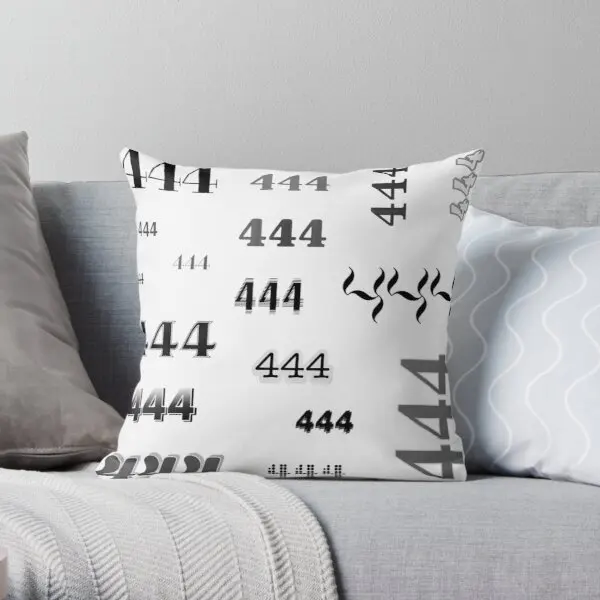 

444 Angel Number Intuition Word Art Vari Printing Throw Pillow Cover Hotel Cushion Comfort Square Bed Sofa Pillows not include