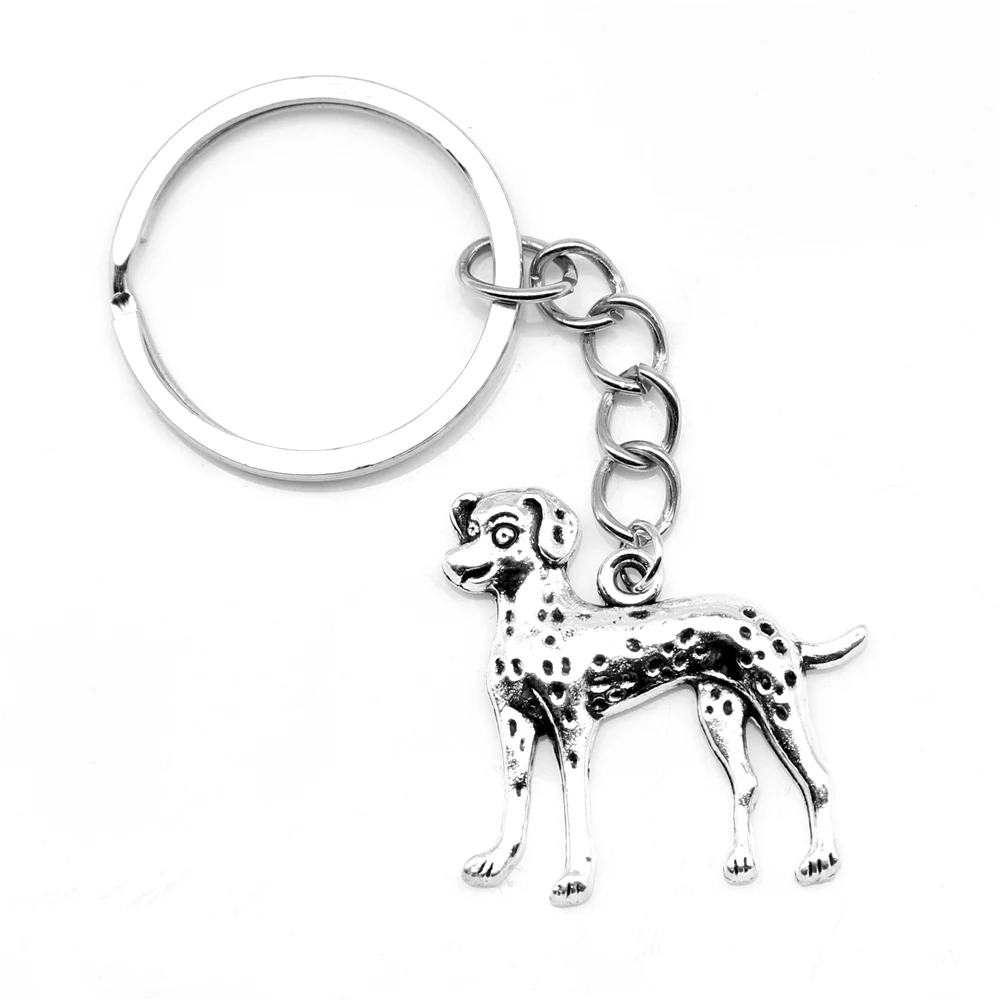 

1pcs Antique Silver Color 29x29mm Dog Keychain Handmade Jewerly Diy
