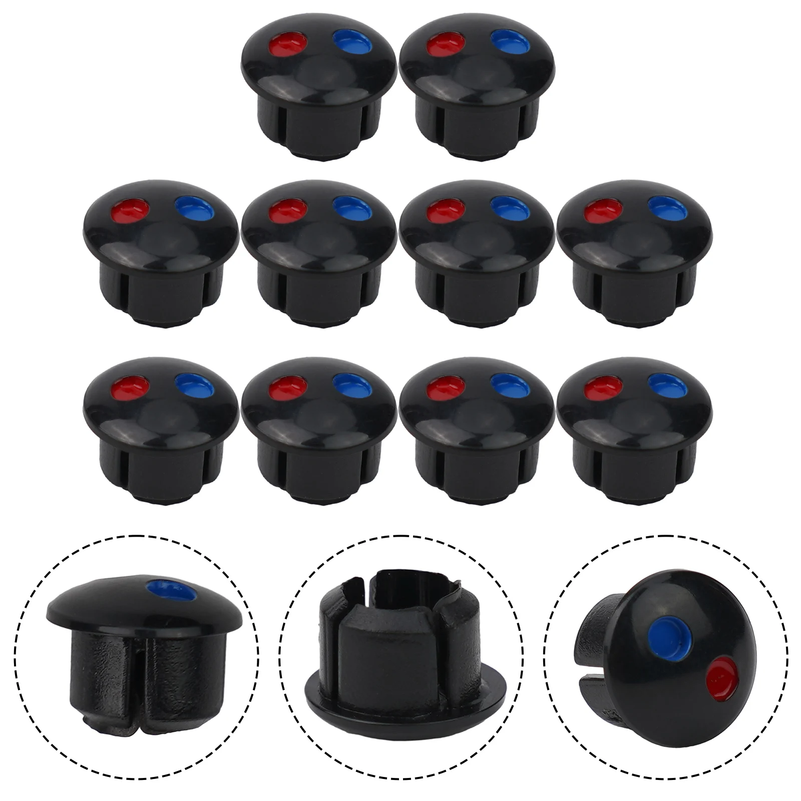 Пластиковый знак для крана горячей и холодной воды диаметр отверстий 6 7 мм кухни