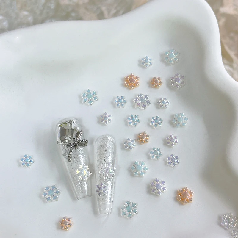 50 шт. 3D рождественские снежинки блестящие блестки для ногтей смешанный дизайн