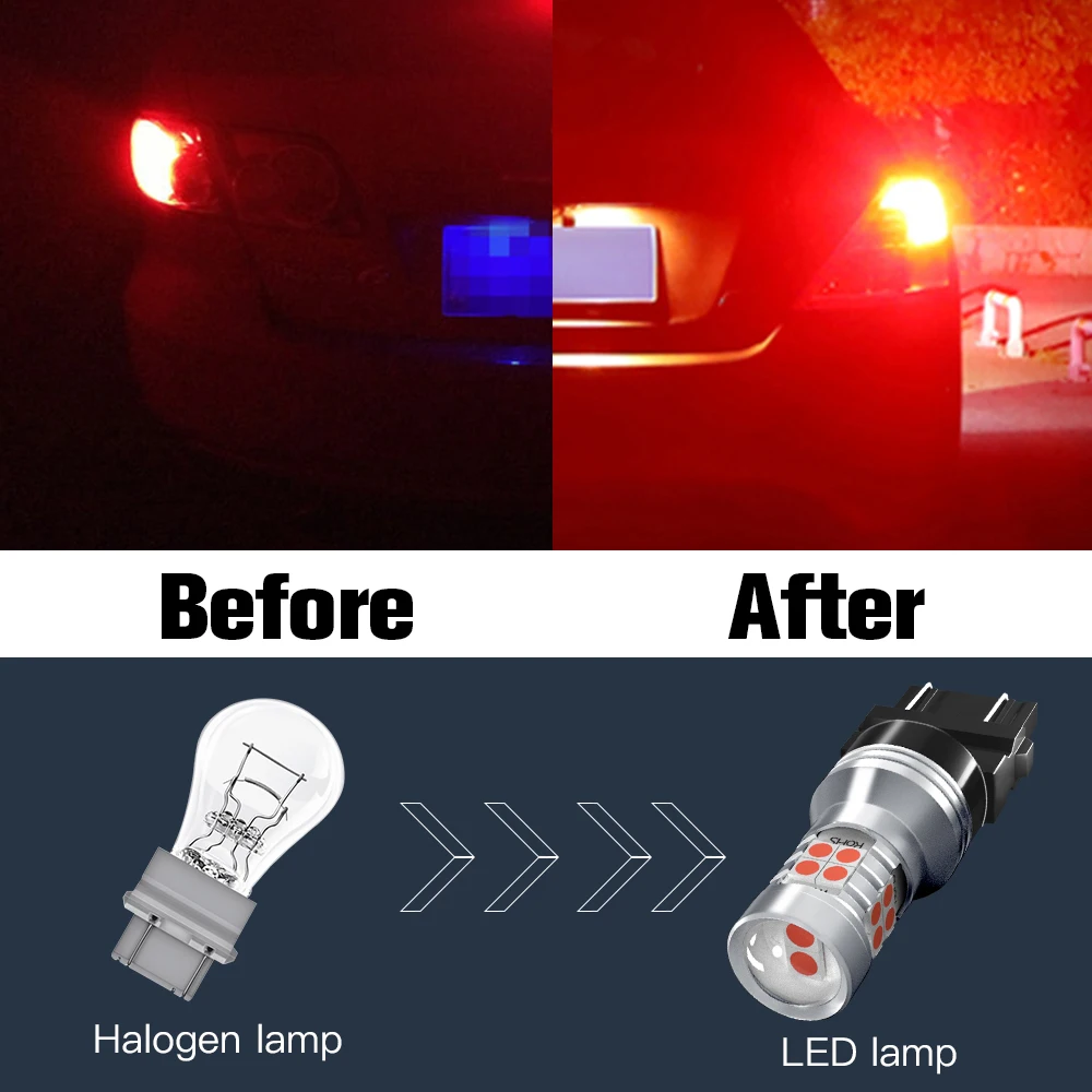 Светодиодная лампа Canbus 3157 T25 P27/7 Вт для стоп-сигнала Ford Edge 2011-2014 экспедиция Taurus Escape