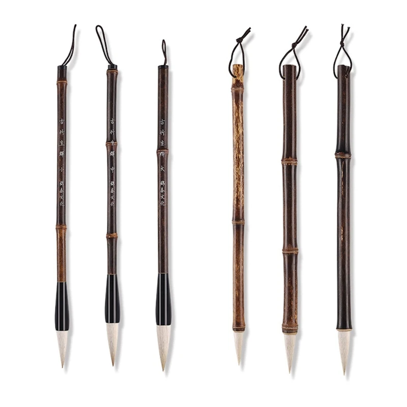 

Beginner Chinese Brush Set Calligraphy Brush Pen Small Medium Large Fit for Kid Adult Ink Painting Calligraphy Gift 3Pcs