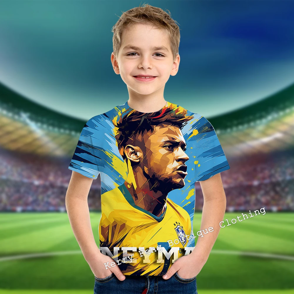 Футболка в бразильском стиле с принтом футбольного игрока